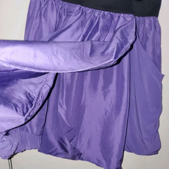 WILFRED - PURPLE SILK TULIP SKIRT WITH POCKETS - Picture 2 of 3